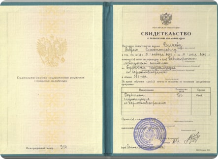 Волков Андрей Владимирович документы