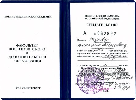 Жуков Дмитрий Алексеевич документы